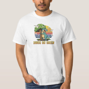 Dinos Go Green – Retro-Öko-Dinosaurier-Design T-Shirt