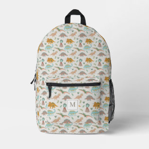 Dinos Kinder Handgezeichnet Boho Dinosaurier Monog Bedruckter Rucksack