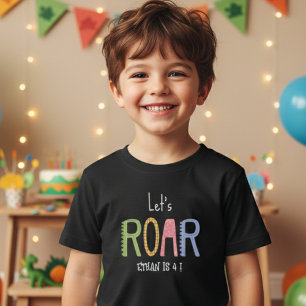 Dinos lassen Sie uns Kindergeburtstag rauschen Kleinkind T-shirt