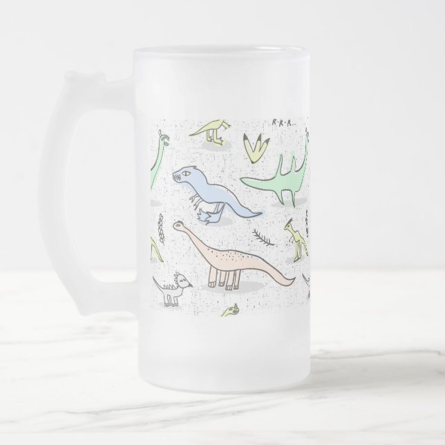 Dinos Mattglas Bierglas (Links)