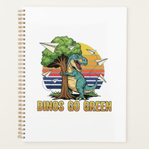 Dinos vont au vert – Design Rétro Éco Dinosaure