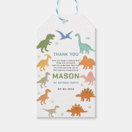 Dinosaur 1st Birthday Party | Cute Prehistoric Kid Geschenkanhänger