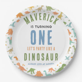 Dinosaur 1st Birthday Party | Cute Prehistoric  Pappteller