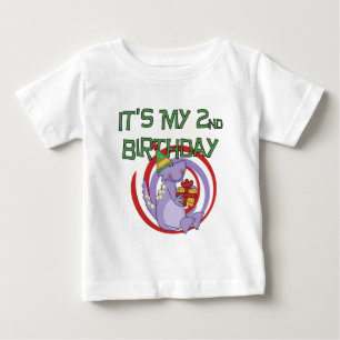 Dinosaur 2ème Anniversaire Tshirts et cadeaux