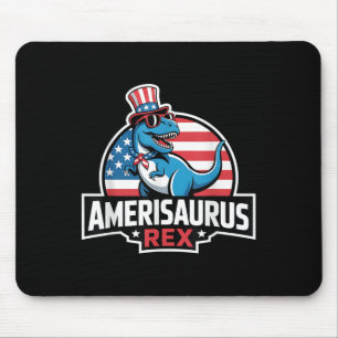 Dinosaur 4. Juli Männer Frauen Jungen Mädchen Amer Mousepad
