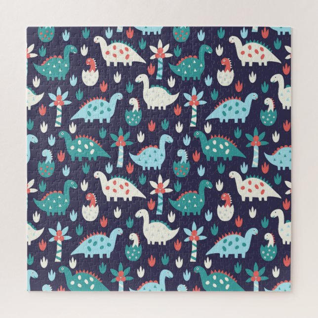 Dinosaur-Abenteuer-Nahtloses Design (Vertikal)