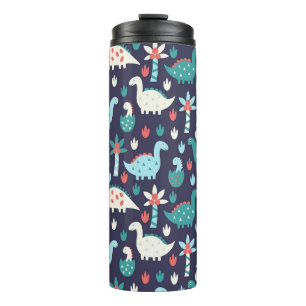 Dinosaur-Abenteuer-Nahtloses Design Thermosbecher
