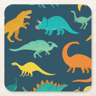 Dinosaur Adventure: Das Kinderzimmer der Kinder Rechteckiger Pappuntersetzer