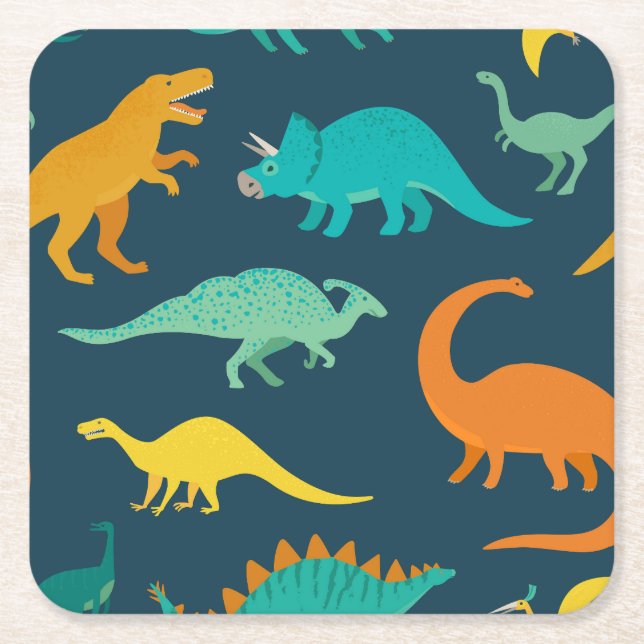 Dinosaur Adventure: Das Kinderzimmer der Kinder Rechteckiger Pappuntersetzer (Vorderseite)