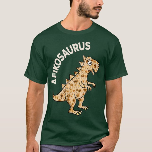 Dinosaur Afiko Shirt - Hebräischer Pessach Jüdisch (Vorderseite)