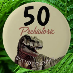 Dinosaur AGED T Rex Button
