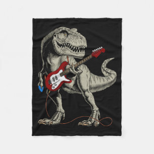 Dinosaur Akustik-Elektrischer B-Gitarre Spieler Fleecedecke