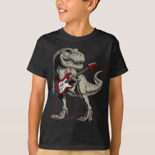 Dinosaur Akustik-Elektrischer B-Gitarre Spieler T-Shirt