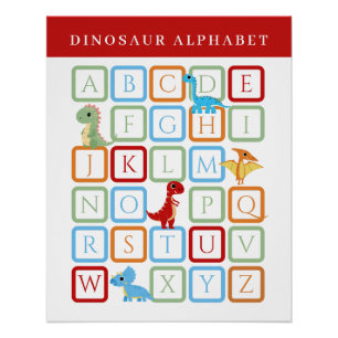 Dinosaur-Alphabet-Bildungsplakat Poster