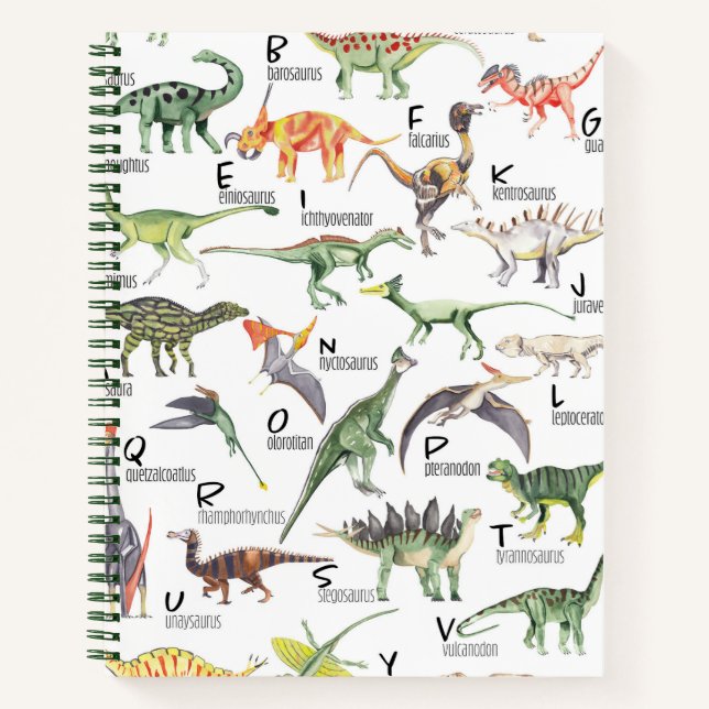 Dinosaur Alphabet Notizbuch (Vorderseite)