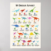 DINOSAUR ALPHABET POSTER