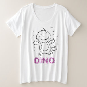 Dinosaur - Animal d'art esquissé en noir et blanc