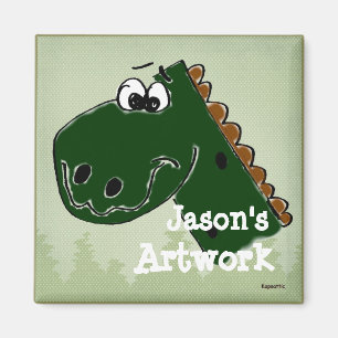 Dinosaur Animated Display your Kinder Artwork Magnet