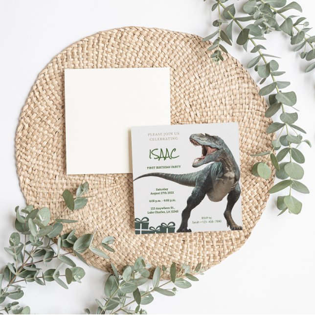 Dinosaur Anniversaire Carte d'invitation (Dinosaur Birthday Party Invitation)