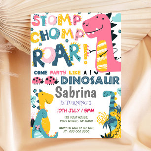 Dinosaur Anniversaire Fête Invitation