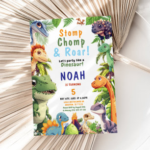 Dinosaur Anniversaire Fête Invitation