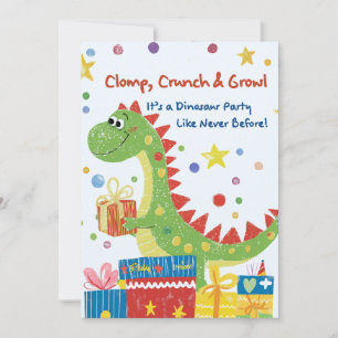 Dinosaur Anniversaire Fête Invitation