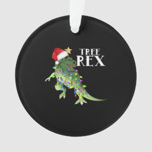 DINOSAUR ARBRE REX AMUSANT AVEC LUMIÈRE DE NOËL T-