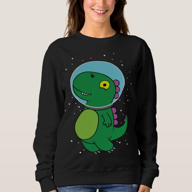 Dinosaur astronaut children's gift for space fans sweatshirt (Vorderseite)