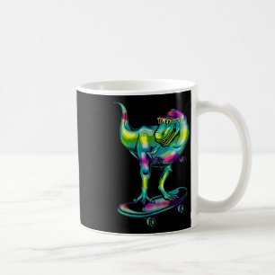 Dinosaur auf Skateboard Skateboardfahren Skater-Au Kaffeetasse