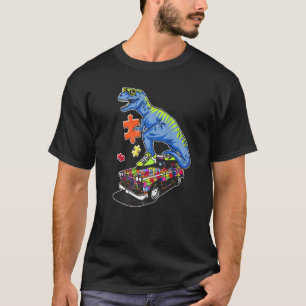 Dinosaur Autismus Lustige Kinder Dinosaurier T Rex T-Shirt