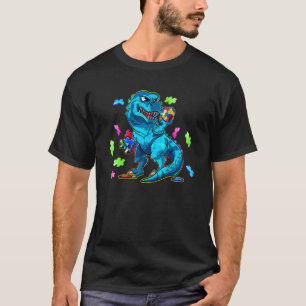 Dinosaur Autismus Lustige Kinder Dinosaurier T Rex T-Shirt