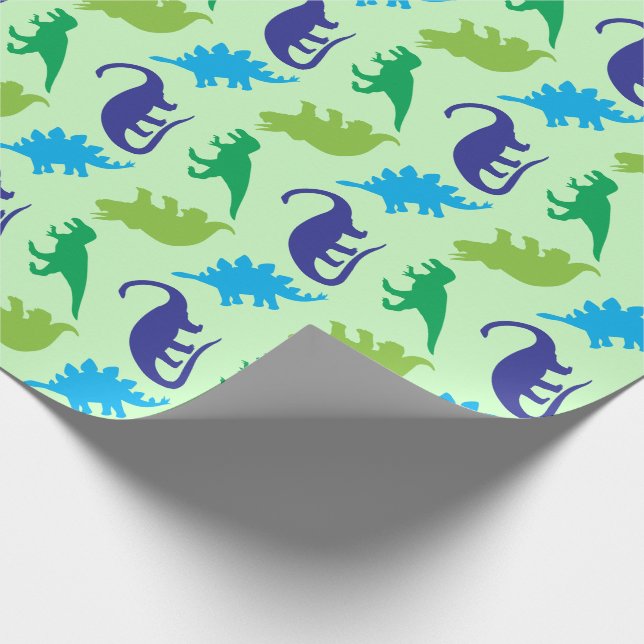 Dinosaur Baby Dusche Geschenkpapier (Ecke)