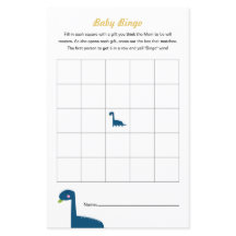 Dinosaur Baby Dusche Spiel Bingo Aktivität