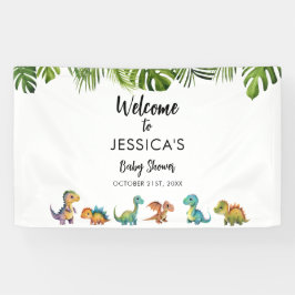Dinosaur Baby Dusche Willkommen Banner