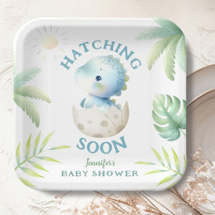 Dinosaur-Baby-Party Cute Dino-Junge  Pappteller