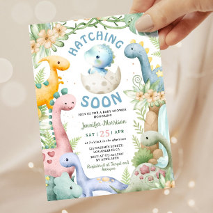 Dinosaur-Baby-Party Junge Blau Dino Einladung