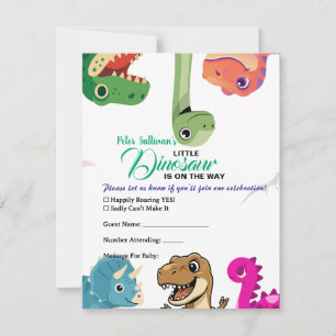 Dinosaur-Baby-Party-RSVP-Karte Einladung zur Babyp