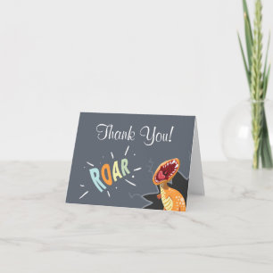 Dinosaur Baby shower Dino Carte de remerciements
