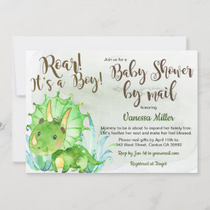 Dinosaur-Baby-Shower-Einladung per Post Einladung