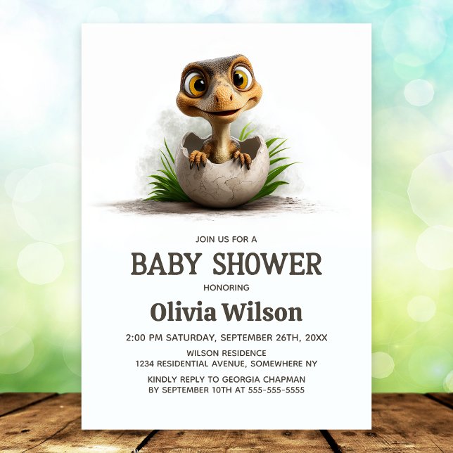 Dinosaur Baby Shower Invitation (Créateur téléchargé)