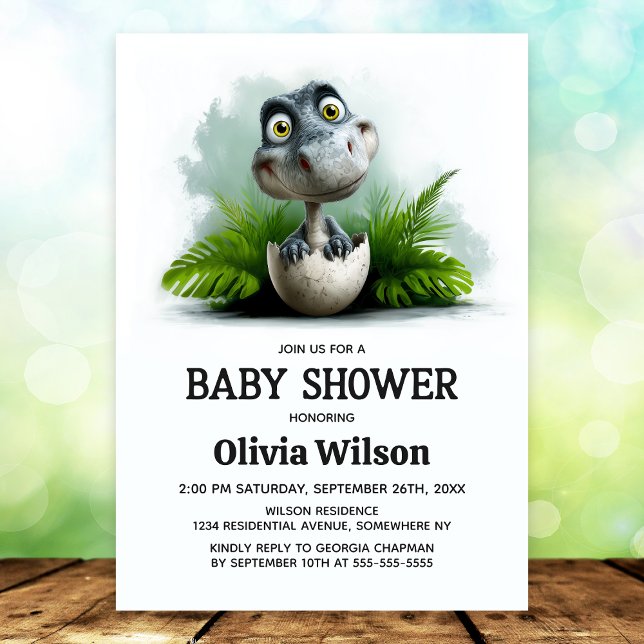 Dinosaur Baby Shower Invitation Einladung (Von Creator hochgeladen)