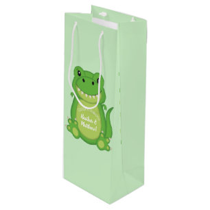 Dinosaur Baby Shower T-Rex Geschenktüte Für Weinflaschen