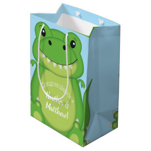 Dinosaur Baby Shower T-Rex Mittlere Geschenktüte