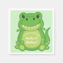 Dinosaur Baby Shower T-Rex Serviette