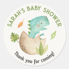 Dinosaur Babydusche bevorzugt Stickers Wasserfarbe