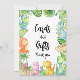 Dinosaur Babydusche Danke Karte