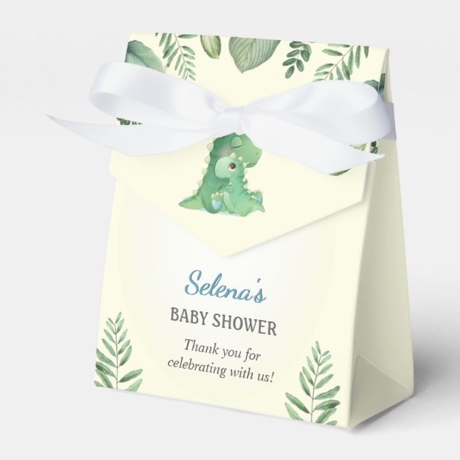 Dinosaur Babydusche Junge Sprinkle Geschenktasche  Geschenkschachtel (Vorderseite)