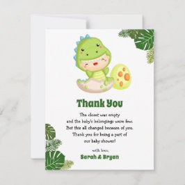 Dinosaur Babydusche Vielen Dank Karten Niedlich
