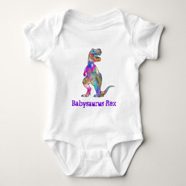 Dinosaur Babysaurus Rex New Baby Baby Strampler (Vorderseite)