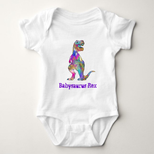 Dinosaur Babysaurus Rex New Baby Strampler (Vorderseite)